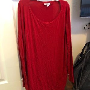 Red piko dress